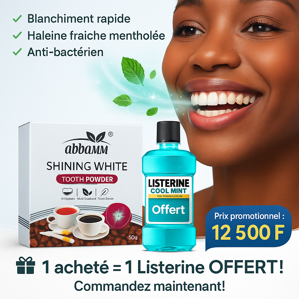 🦷 Pack Blanchiment — Dites adieu aux dents jaunes et à la mauvaise haleine !
