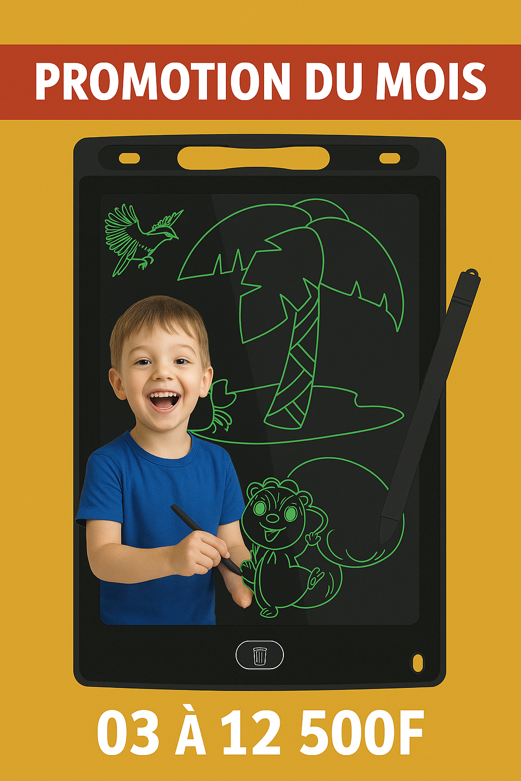 Ardoise Électronique pour Enfants – Stimule la Créativité et Évite le Désordre